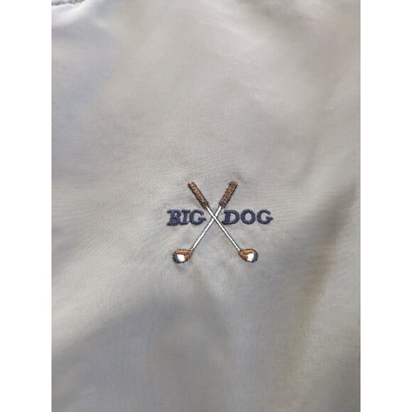 Big Dogs Golf Windbreaker Size Medium Tan Long Sleeves Pockets Lined *Flaw - Picture 6 of 10